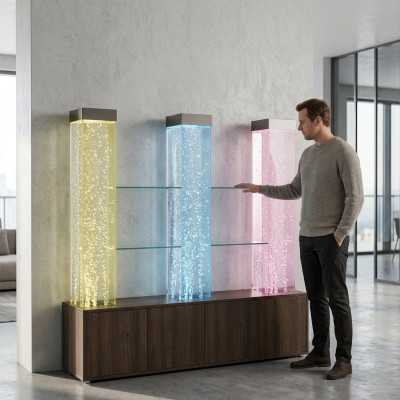 LED Regal Bar Wasser Wand Säule Beleuchtete Wasserwände Bar Theke Regal Möbel