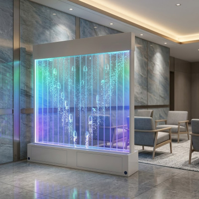 Wände LED Moderne Trennwand Wasser Wasserwand Beleuchtete Wand