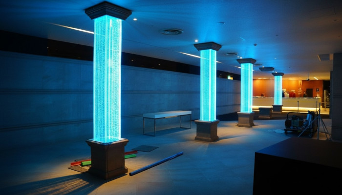 Designer 270cm Wassersäule xxl wasser säulen Bar Lokal Wasser Wand