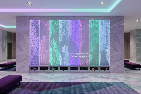 Wandpaneel LED Wasserwand Wasser Wände Modern Wasser Blasen Dekorative Wand