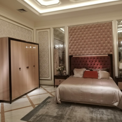 Bett 2x Nachttisch 3 tlg. Schlafzimmer Set Design Modern Luxus