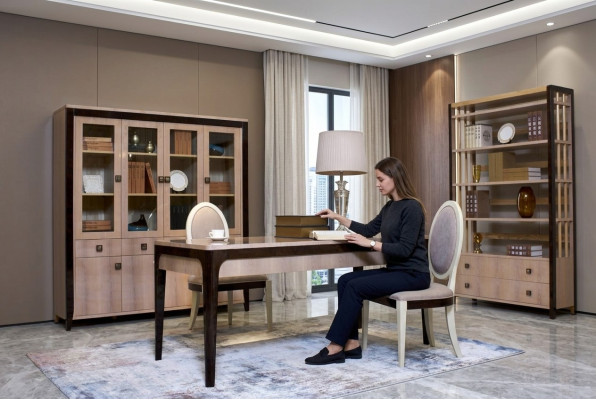 Büro Set Garnitur Möbel Schreibtisch Tisch Schrank Regal Komplett 4tlg.