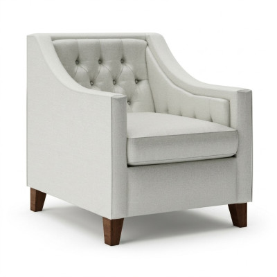 Stuhl 1x Esszimmer Polsterstuhl Fernseh Lounge Textil Sitz Sessel Chesterfield