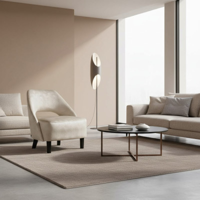 Sessel Stuhl 1x Esszimmer Fernseh Lounge Textil Sitz Chesterfield Polsterstuhl