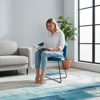 Design Stuhl Sitz Praxis Ess Zimmer Stühle Textil Stoff Polster Warte Kanzlei