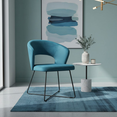 Stuhl 4x Esszimmer Polsterstuhl Fernseh Lounge Club Sitz Textil Sessel Set