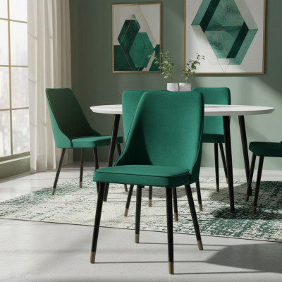 Stuhl 8x Esszimmer Polsterstuhl Lounge Sitz Sessel Set Neu Club Textil