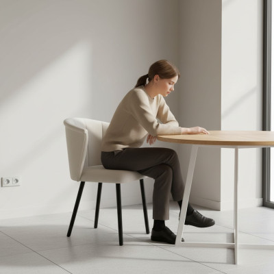 Design Stühle Polster Stuhl Sitz Praxis Ess Zimmer Stoff Textil Warte Kanzlei