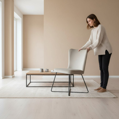 Design Wartezimmer Stuhl Sitz Stühle Praxis Ess Zimmer Stoff Textil Polster