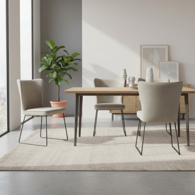 Wartezimmer Design Stuhl Sitz Stühle Praxis Ess Zimmer Stoff Textil Polster