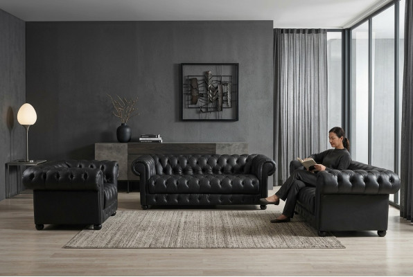 Chesterfield Couchen Sofas Polster Leder 321 Sitzer Sofagarnitur Garnituren