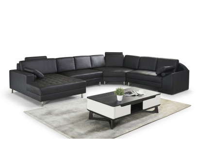 Ecksofa U Form Sofa Couch Polster Ecksofa Wohnlandschaft Ledersofa