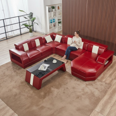 Sofa Sitz Eck Garnitur Polster Ecke Couch Design Couch Luxus Couchen Leder Neu