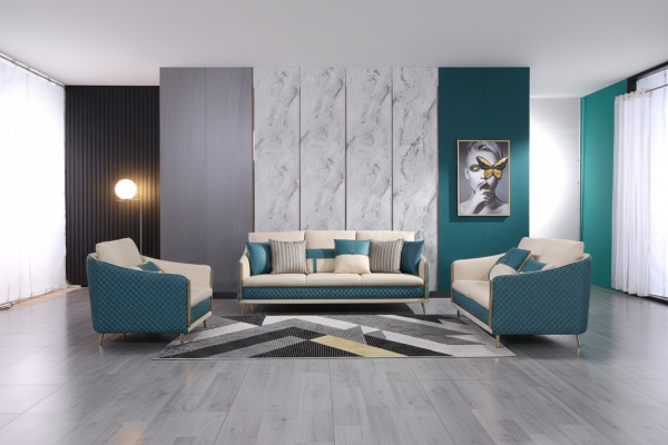 Sofagarnitur 3+2+1 Sitzer Sofa Sitz Couch Moderne Polster Garnitur Couchen