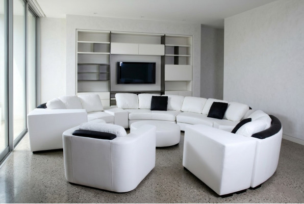 Wohnlandschaft Rund Ecksofa Leder Runde Couch Garnitur Sofa Couch Ecke