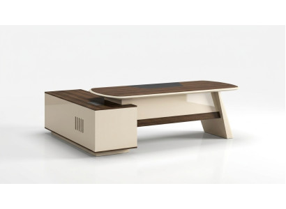 Büroeinrichtung Schreibtisch Tische Chef Tisch + Aktenschrank Regal 2tlg.