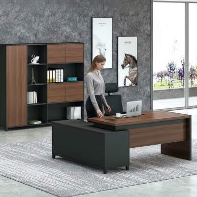 Eckschreibtisch Büro Chef Zimmer Möbel Design Schreibtische Praxis