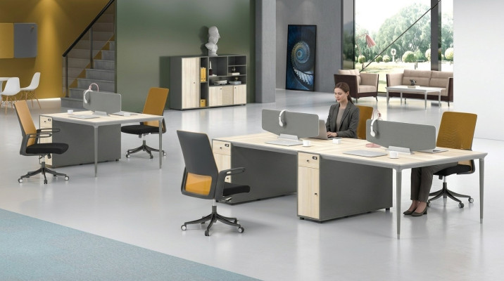 Büro Möbel Einrichtung Ausstattung Tisch Callcenter 4 Arbeitsplätze