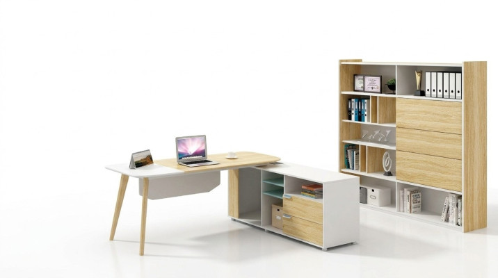 Tisch & Aktenschrank Büroeinrichtung 2tlg. Chef Regal Set Schreibtisch