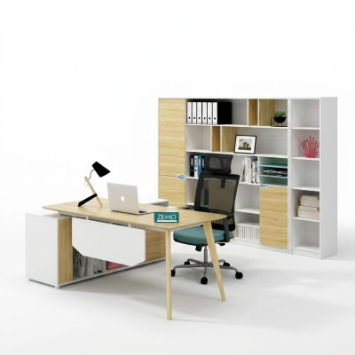 Eckschreibtisch Arbeit Schreib Büro Tisch Klasse Designer Möbel Tische 2tlg. neu