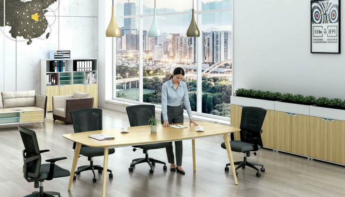 Moderner Büro Konferenztisch Tische Holz Design Möbel Besprechungs