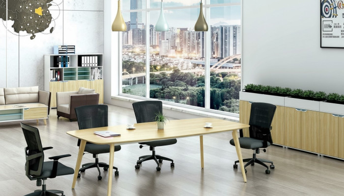 Moderner Büro Konferenztisch Tische Holz Design Möbel Besprechungs
