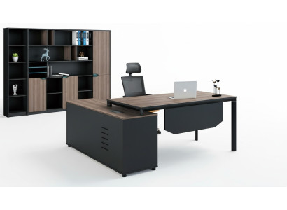 Schreibtisch mit Regal Home Office Büroeinrichtung Deko Möbel Schreibtisch