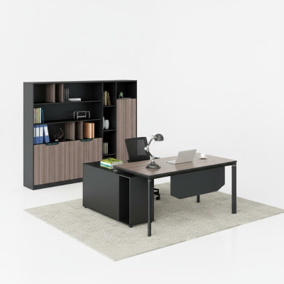 Büro Set Komplettbüro Eckschreibtisch Aktenschränke 2tlg. mit Kabelkanal