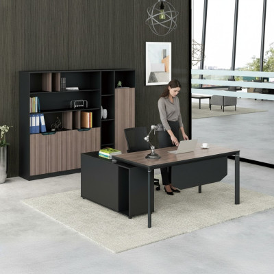 Home Office Schreibtisch mit Regal Büroeinrichtung Möbel Schreibtisch