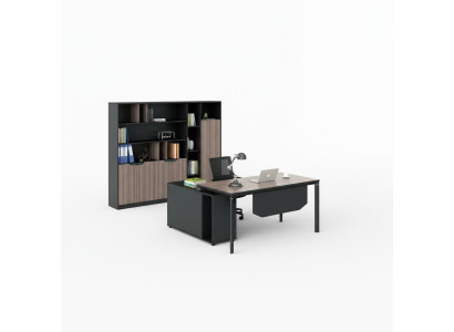 Home Office Schreibtisch mit Regal Büroeinrichtung Möbel Schreibtisch