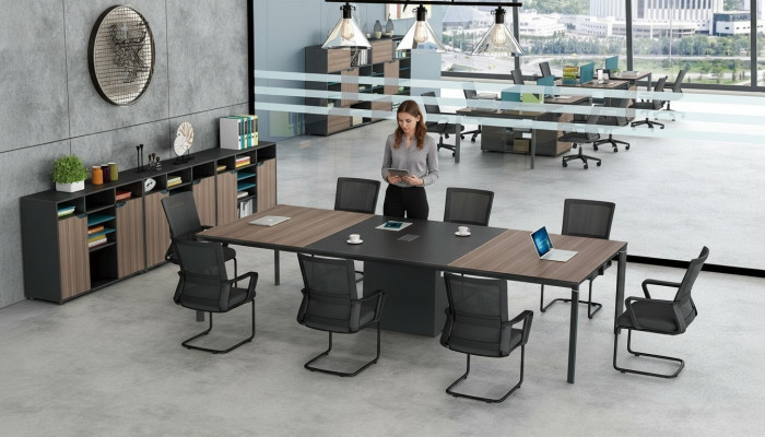 Konferenztisch Büro Kabelkanal Netzwerk Tische Besprechungstisch