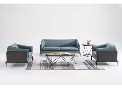 Luxuriöses 3+1+1 Sofa-Set im modernen Designerstil mit Textilbezug