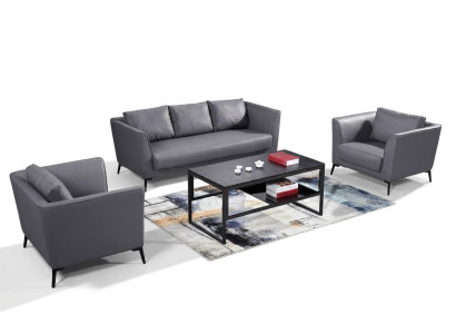 Ledersofa Sofagarnitur 3+1+1 Sitzer Set Garnitur Polstersofa Couch Designersofa