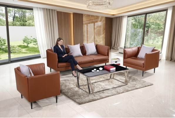 Sofagarnitur Couch Sofa Polster Sitz Sofas Couchen 3+1+1 Büro Möbel Einrichtung