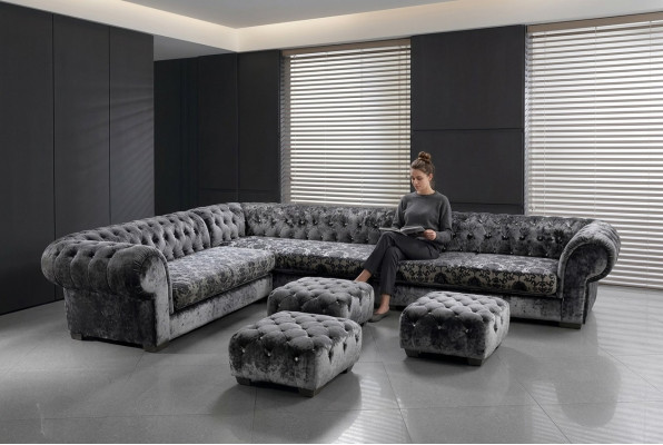 Design Dreisitzer Sitzer Set Sofa Polster Couchen Couch Modern Luxus 250x350cm