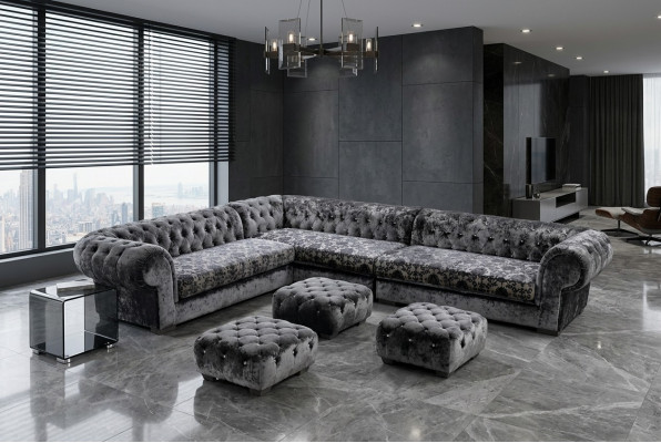 Design Dreisitzer Sitzer Set Sofa Polster Couchen Couch Modern Luxus 250x350cm