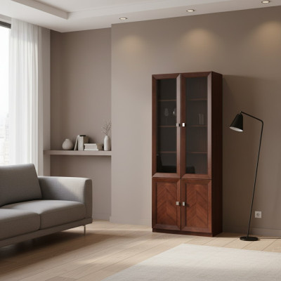 Schrank Holzschrank Bücherschrank Kommode Büro Wand System Regal Möbel Schränke