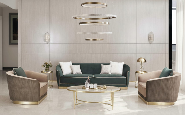Klassische Wohnzimmer Sofagarnitur Couch Sitzgruppe Polstergruppen Sofa