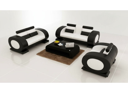 Sofagarnitur Ledersofa Sofa Couchen Set Sofa Polster Couch 3tlg Sessel Sitzer