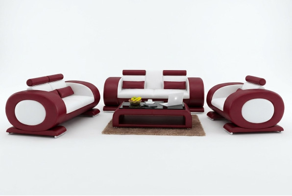 Sofagarnitur Garnituren Set Design Sofas Polster Couchen Leder 311 Sitzer Neu