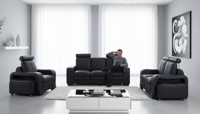 Sofagarnitur 3+2 Sitzer Set Design Sofa Polster Couchen Couch Modern 2 tlg Sofas