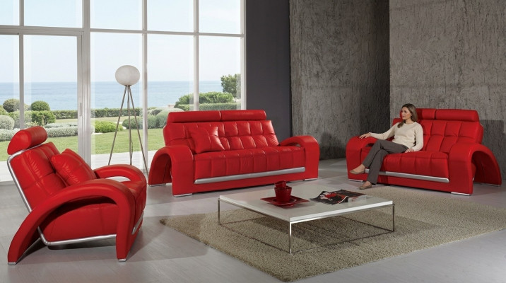 Ledersofa Couch Sofagarnitur Neu 3+2 Sitzer Garnitur Design Moderne Sofa