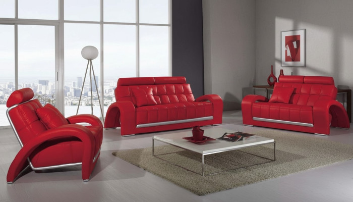 Ledersofa Couch Sofagarnitur Neu 3+2 Sitzer Garnitur Design Moderne Sofa