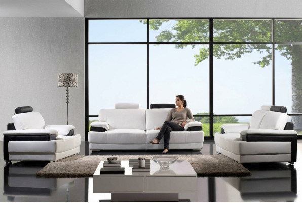 Sofa Sofagarnitur Ledersofa Couchen Sitzer Set Sofa Polster Couch 3tlg Sessel