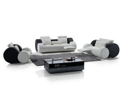 Sofagarnitur Ledersofa Sofa Couchen Sitzer Set Sofas Polster Couch 3tlg