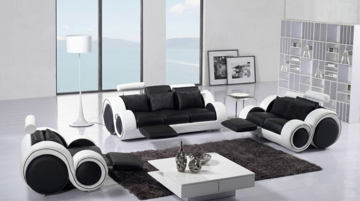 Sofagarnitur 3+2+1 Relax Funktion Sitzer Sofa Couch Garnituren Leder Sofas