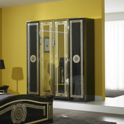 Schrank Edler Kleiderschrank Made in Italy Klassische Schränke Schlafzimmer