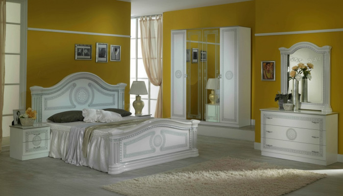 Design Schlafzimmer 3tlg. Bett 2x Nachttisch Klassischer Luxus Betten Set Möbel