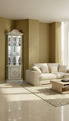 Kommode Regal Holz Vitrine Schrank Anrichte Schränke Klassische Eckvitrinen Neu