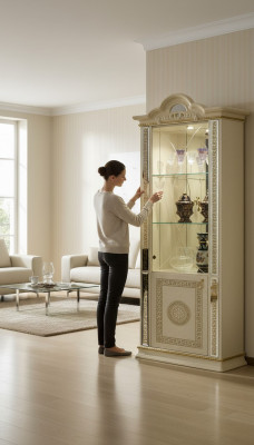 Luxus Vitrine Vitrinen Schrank Holz Schrank Glas Schränke Italienische Möbel Neu